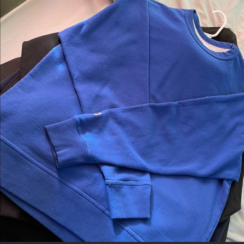Blue champion crewneck sweater